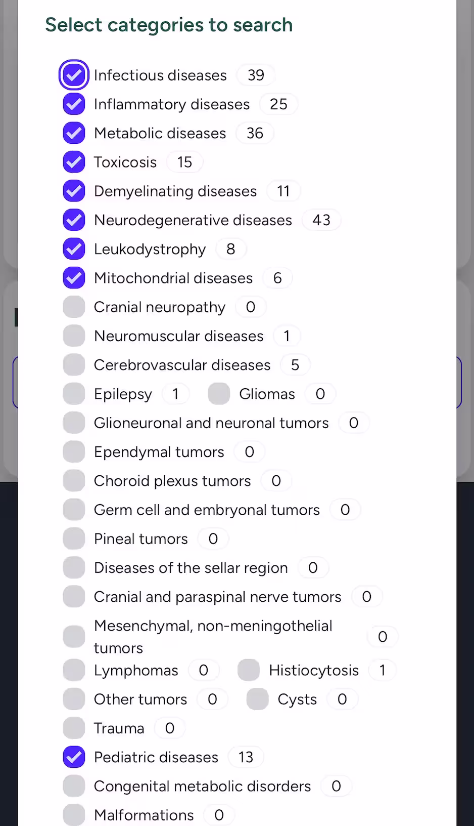 Differential diagnoses